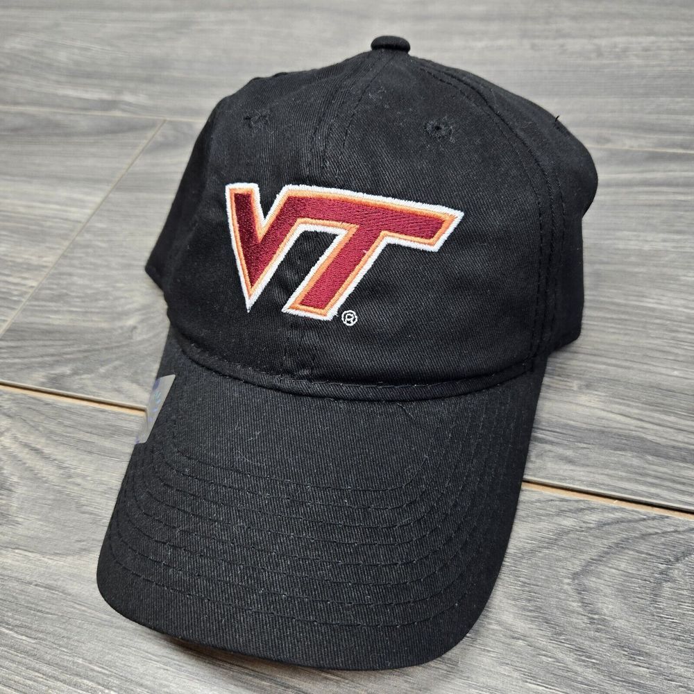Virginia Tech Hat Black Adjustable Snapback Cap Signatures‎ NCAA Hokies